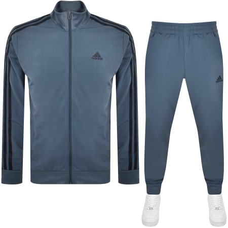 Mens navy adidas tracksuit top